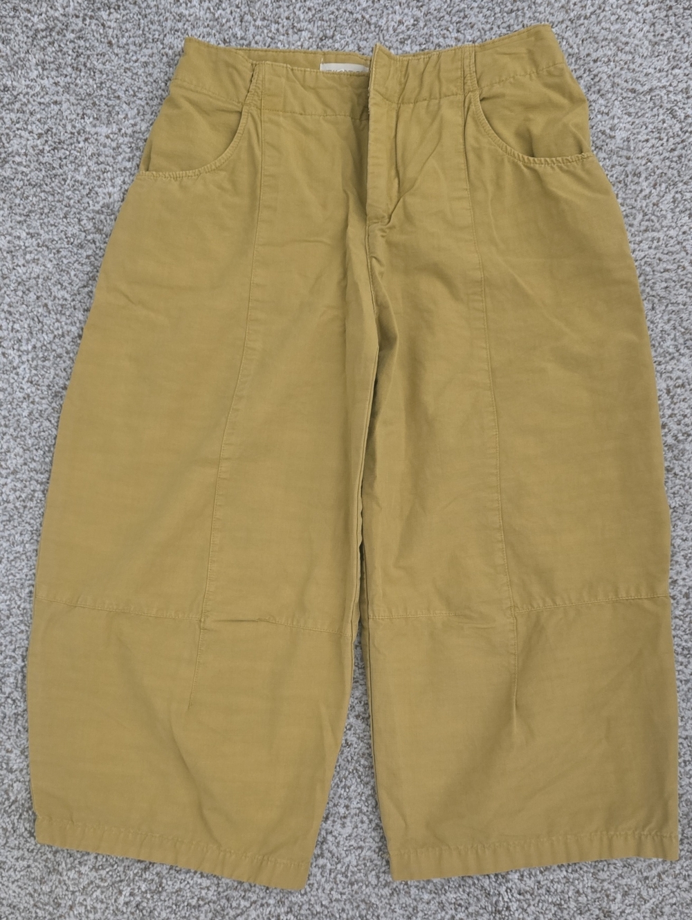 Pilcro Mustard Wide Leg Cropped Pants